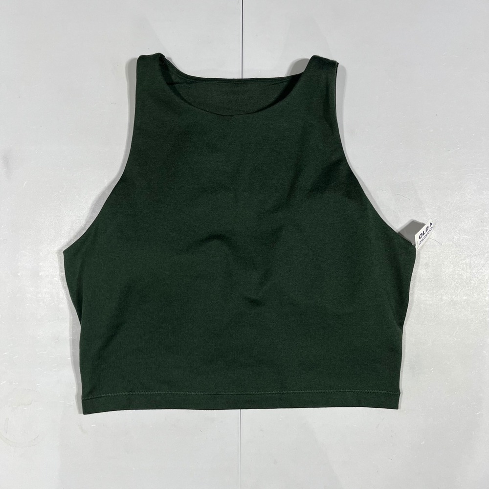 Old Navy Athleisure Sporty CloudComfy Go-Dry Tank Top Forest Green High Neck Med